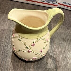 Napco Floral Cream and Green Pitcher 1:29